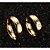 זול טבעות-טבעת הטבעת יהלום סינתטי מוזהב פלדת טיטניום ציפוי זהב זהב צהוב נשים אופנתי / בגדי ריקוד נשים / טבעת הצהרה