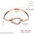 cheap Bracelets-Fashion  Women&#039;s Rhinestone Rose Gold Plated Tin Alloy Chain &amp; Link Bracelet(Rose Gold)(1Pc)