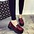 cheap Women&#039;s Slip-Ons &amp; Loafers-Women&#039;s Spring Fall Leatherette Casual Outdoor Tassel Platform Creepers Black Burgundy