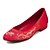 זול נעלים שטוחות לנשים-נעלי נשים-שטוחות-משי-סגור-אדום-חתונה / שמלה / מסיבה וערב-עקב שטוח