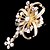 cheap Brooches-Women&#039;s Brooches Ladies Party Work Casual Fashion Crystal Cubic Zirconia Brooch Jewelry Gold For Wedding Party Special Occasion Anniversary Birthday Gift