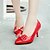 cheap Women&#039;s Heels-Women&#039;s Shoes Leather Stiletto Heel Heels Heels Wedding / Office &amp; Career / Party &amp; Evening / Dress Black / Yellow