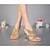 זול סנדלי נשים-בגדי ריקוד נשים נעליים עור אביב / קיץ עקב סטילטו קריסטל מוזהב / מסיבה וערב / מסיבה וערב