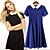 cheap Women&#039;s Dresses-Women&#039;s Sexy / Vintage Solid Sheath Dress , Shirt Collar Knee-length Polyester