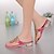 cheap Women&#039;s Slippers &amp; Flip-Flops-Women&#039;s Shoes Leather Chunky Heel Toe Ring / Mary Jane Sandals Party &amp; Evening / Dress / Casual Pink / Gold