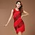 Недорогие Одежда для латинских танцев-Латино Платье С кисточками Жен. Выступление Без рукавов Полиэстер