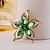 cheap Pins and Brooches-Women&#039;s Brooches Marquise Cut Flower Luxury Fashion Rhinestone Imitation Diamond Brooch Jewelry Green For Party Wedding Special Occasion Birthday Gift Daily