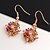cheap Earrings-Cubic Zirconia Drop Earrings Flower Zircon Earrings Jewelry Rainbow For Wedding Party Daily Casual Sports