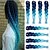 Χαμηλού Κόστους Μαλλιά κροσέ-Άλλα Ίσιο Συνθετικά μαλλιά 1,8 Μέτρο Hair Extension Εξτένσιον με Μικρούς Κρίκους Μαύρο Μπλε 1 Τεμάχιο Καμπύλη &amp; ίσιωμα Γυναικεία Halloween Πάρτι / Βράδυ