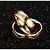 billige Ringer-Bandring Syntetisk Diamant Gylden Titan stål Gullbelagt Gullt gull damer Mote / Dame / Uttalelsesring
