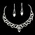 cheap Jewelry Sets-Wedding Bridal Bridesmaid Crystal Necklace Earrings Jewelry Set