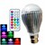 cheap Light Bulbs-LED Globe Bulbs 500 lm B22 A60(A19) 3 LED Beads High Power LED Dimmable Remote-Controlled Decorative RGB 100-240 V / 1 pc / RoHS / CE Certified