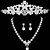 preiswerte Haar-Accessoires-Hochzeit Schmuck Diamant dreiteiligen Anzug Braut Schmuck Set