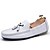 cheap Men&#039;s Slip-ons &amp; Loafers-Men&#039;s Flat Heel Nappa Leather Comfort / Moccasin / Roller Skate Shoes Spring / Summer / Fall White / Black / Wedding / Party &amp; Evening / Wedding / Athletic / Winter