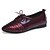 olcso Női fűzős bőrcipők-Női Kényelmes Bőrutánzat Tavasz Nyár Ősz Hétköznapi Kényelmes Fűző Lapos Fehér Fekete Burgundi vörös