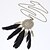 cheap Necklaces-Women&#039;s Pendant Necklace Tassel Fringe Long Feather Personalized Fashion European Feather Alloy Black Blue Necklace Jewelry For Party Casual Daily