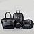 cheap Bag Sets-Women&#039;s Bags PU(Polyurethane) Tote / Satchel / Travel Bag 6 Pieces Purse Set Solid Colored Fuchsia / Light Purple / Blue / Bag Sets / Bag Set