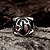 economico メンズ指輪-Statement Ring Cubic Zirconia Solitaire Red Stainless Steel Zircon Cubic Zirconia Skull Magic Memento Mori Unique Design Fashion Army / Men&#039;s