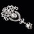 cheap Brooches-Women&#039;s Brooches Pear Cut Solitaire Flower Ladies Fashion Imitation Diamond Brooch Jewelry White For Wedding Party Special Occasion Anniversary Birthday Masquerade Size 5.1*9.5cm