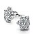 preiswerte Ohrringe-Damen Diamant Kubikzirkonia winziger Diamant Ohrstecker Stern damas Geburtssteine Sterling Silber Zirkonia Silber Ohrringe Schmuck Für Hochzeit Party Alltag Normal Sport