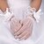 cheap Party Gloves-Net / Elastic Satin / Polyester Wrist Length Glove Classical / Bridal Gloves With Solid