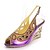 cheap Women&#039;s Sandals-Women&#039;s Shoes Leather Wedge Heel Wedges / Peep Toe Sandals Party &amp; Evening / Dress / Casual Black / Purple / Gold