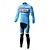 cheap Men&#039;s Clothing Sets-XINTOWN Long Sleeve Cycling Jersey with Tights - Blue Dots Bike Jersey Clothing Suit Thermal / Warm Fleece Lining 3D Pad Winter Sports Elastane Fleece Dots Road Bike Cycling Clothing Apparel
