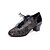 זול נעליים לטיניות-בגדי ריקוד נשים נעליים מודרניות / נעלי סלסה תחרה סנדלים פרח סאטן עקב עבה ללא התאמה אישית נעלי ריקוד נייבי / שחור / בבית / הצגה / אימון / מקצועי