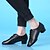 preiswerte Schuhe für Standardtanz und Modern Dance-Schuhe für den lateinamerikanischen Tanz Absätze Blockabsatz Kunstleder Schnürsenkel Schwarz / Innen