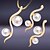 cheap Jewelry Sets-Women&#039;s Pearl Jewelry Set - Pearl, Zircon, Gold Plated Include For Wedding Party Daily / Earrings / Necklace