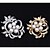 baratos Pregadeiras-Mulheres Broches Flor senhoras Festa Trabalho Casual Fashion Pérola Zircônia Cubica Broche Jóias Dourado Prata Para Casamento Festa Ocasião Especial Aniversário Mascarilha Festa de Noivado