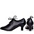 זול נעלי סווינג-בגדי ריקוד נשים נעליים מודרניות עקבים עקב עבה עור אבזם שחור / נעליי ריקוד סווינג