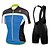 cheap Men&#039;s Clothing Sets-KEIYUEM Men&#039;s Short Sleeve Cycling Jersey with Bib Shorts Black Blue Bike Tights Clothing Suit Waterproof Windproof 3D Pad Sports Clothing Apparel / Stretchy