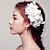 cheap Headpieces-Wedding Party Fashion Women Bride White Pearls Flowers Hair Decoration