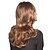 abordables Perruques Synthétiques Sans Bonnet-Perruque Synthétique Bouclé Bouclé Perruque Moyen Marron Cheveux Synthétiques Femme Marron