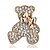 cheap Brooches-Women&#039;s Brooches - Rhinestone, Silver Plated, Gold Plated Bear, Animal, Bowknot Fashion Brooch Gold / Silver For Wedding / Party / Casual