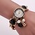 cheap Bracelet Watches-Women&#039;s Fashion Watch Bracelet Watch Quartz Plastic Band Sparkle Pearls Black Red Green Grey Purple