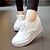 ieftine Adidași de Damă-Pentru femei Pantofi Imitație de Piele Primăvară Toamnă Confortabili Platformă Dantelă pentru Casual În aer liber Alb Negru Rosu