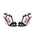 cheap Women&#039;s Sandals-Women&#039;s Shoes Fabric Summer Stiletto Heel Bowknot Buckle Polka Dot for Casual Office &amp; Career Dress Black Red