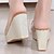 ieftine Sandale de Damă-Pentru femei Sandale Platformă Jelly sandale Toc Platformă Casual În aer liber Imitație de Piele Auriu / Argintiu