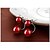 cheap Earrings-Women&#039;s Stud Earrings Jacket Earrings Two Stone Mood Ladies Sterling Silver Silver Earrings Jewelry Red / Black For Party Wedding Casual Daily Sports
