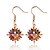 cheap Earrings-Cubic Zirconia Drop Earrings Flower Zircon Earrings Jewelry Rainbow For Wedding Party Daily Casual Sports
