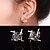 cheap Earrings-Women&#039;s Diamond Cubic Zirconia Stud Earrings Solitaire Ladies Zircon Cubic Zirconia Earrings Jewelry Golden / Silver For Wedding Party Casual Daily Masquerade Engagement Party