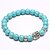 cheap Religious Jewelry-Turquoise Bead Bracelet Love Ladies Birthstones Two-tone Turquoise Bracelet Jewelry Green For Christmas Gifts Casual