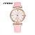 cheap Fashion Watches-SINOBI Women&#039;s Fashion Watch Quartz Water Resistant / Water Proof Leather Band Pink