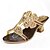 cheap Women&#039;s Sandals-Women&#039;s Shoes Leather Chunky Heel Heels Sandals / Slippers Party &amp; Evening / Dress / Casual Blue / Champagne