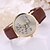 cheap Fashion Watches-Women&#039;s Leather Band Letter&quot;who cares i‘am already late&quot; Case Wrist Watch Cool Watches Unique Watches Strap Watch