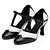 olcso Báli cipők és modern tánccipők-Női Modern cipők Bőrutánzat Fém csat Szandál / Magassarkúk Csat Személyre szabott sarok Személyre szabható Dance Shoes Fekete és fehér / Otthoni / Teljesítmény / Gyakorlat / Professzionális / EU40
