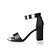 cheap Women&#039;s Sandals-Women&#039;s Shoes Chunky Heel Open Toe Sandals Office &amp; Career / Dress / Casual Black / White