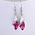 cheap Jewelry Sets-Crystal Jewelry Set Pendant Necklace Solitaire Marquise Cut Ladies Fashion Cute Party Silver Plated Imitation Diamond Earrings Jewelry Fuchsia / Blue For Party Special Occasion Anniversary Birthday